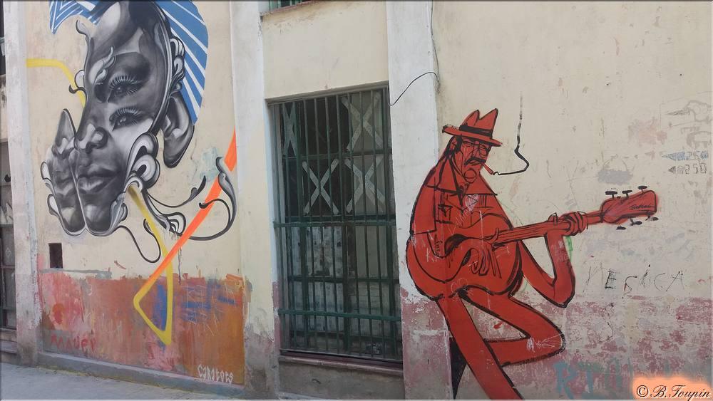 Graffiti dans les rues de la vielle ville.